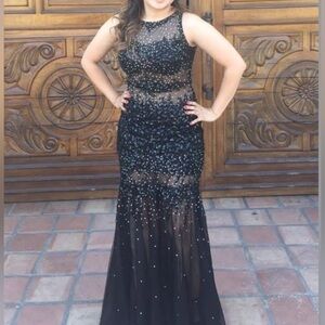 Cinderella Divine Black Embellished Dress